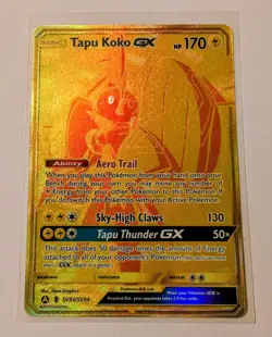 Pokemon TCG Tapu Koko GX Hidden Fates SV93/SV94 Holo Secret Rare Full Art-MINT - Image 1