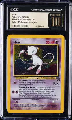 2000 POKEMON LEAGUE BLACK STAR PROMO HOLO #9 MEW CGC 10 PRISTINE - Image 1