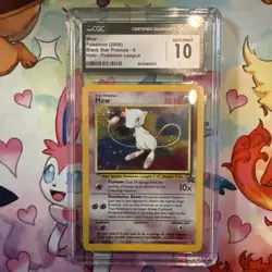 Pokemon Mew Holo Black Star Promos Card 9 CGC 10 Mew #9 2000 Pokemon League TCG - Image 1