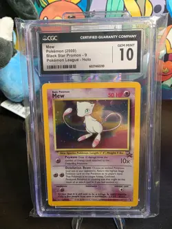 2000 POKEMON BLACK STAR PROMO HOLO POKEMON LEAGUE #9 MEW CGC 10 GEM MINT - Image 1