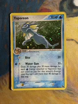 Vaporeon 6/17 Pop Series 3 Holo Rare Promo 2006 Vintage Pokemon TCG Card HP - Image 2