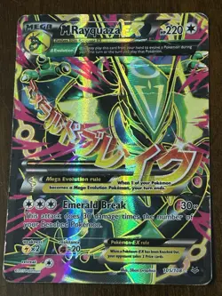 Pokemon TCG Ultra Rare Card M Rayquaza EX 105/108 Poor Condition - Image 1