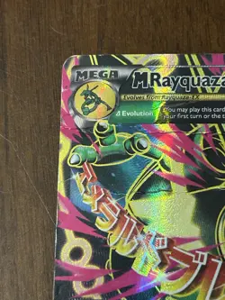Pokemon TCG Ultra Rare Card M Rayquaza EX 105/108 Poor Condition - Image 2