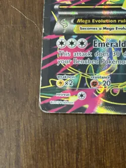 Pokemon TCG Ultra Rare Card M Rayquaza EX 105/108 Poor Condition - Image 3