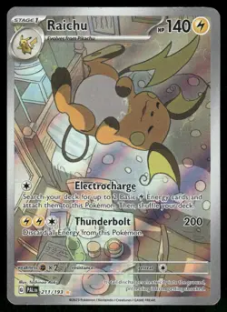 Pokemon Cards Raichu 211/193 Paldea Evolved Illustration Rare NM - Image 1