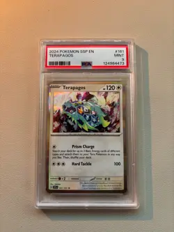 Terapagos 161/191 Stamped Pokemon Horizons Promo Holo Rare Pokemon Card PSA 9 - Image 1