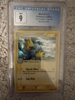 CGC 9 Manectric 2005 EX Emerald 16/106 Reverse Holo Stamped Pokemon Card - Image 1