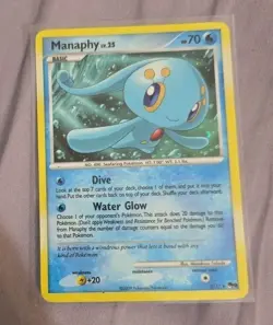 Manaphy 2/17 Pop Series 9 Holo Rare Promo 2009 Vintage Pokemon TCG Card SWIRL - Image 1