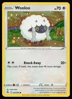 Wooloo 222/264 Promo Miscellaneous Cards & Products Cosmos Holo Pokemon Card - Image 1