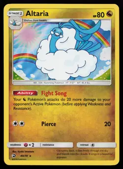Altaria 40/70 Holo Rare Dragon Majesty Pokemon Card - Image 1