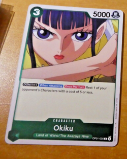 ONE PIECE ENGLISH CARD GAME HOLO CARTE OKIKU OP01-035 ANGLAIS EN MINT ERRATA - Image 1
