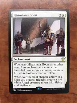 Historian's Boon MTG Magic the Gathering Card NM Near Mint Dominaria DMC - Image 1