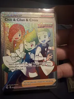 Pokemon Chili & Cilan & Cress Rainbow Fusion Strike 273/264 Secret Rare Card - Image 1
