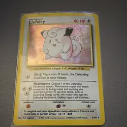 Pokemon TCG Clefairy Base Set Holo Rare 5/102 1999 Wizards English Card - Image 1