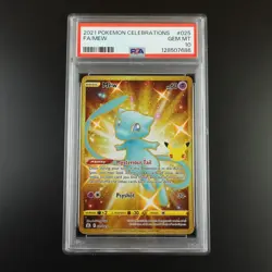 PSA 10 Mew 025/025 Pokemon Celebrations Gold Holo Graded Card - Image 1