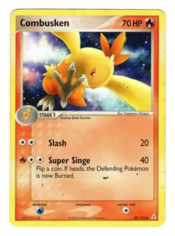 Pokemon TCG Combusken EX Holon Phantoms 39/110 Regular Uncommon Card Played MP - Image 1