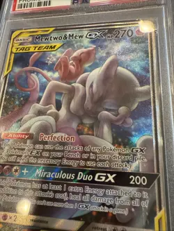Pokemon TCG Mewtwo and Mew GX SM191 Holo Promo Card PSA 10 Gem Mint Black Star - Image 3