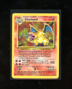 1999 Pokemon Game Base Set Charizard 4/102 Holo Foil Rare Unlimited WOTC - Image 1