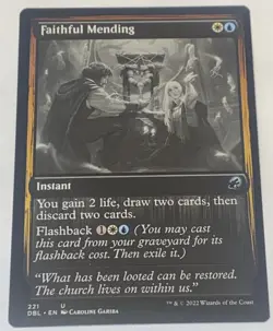 NEW UNPLAYED Faithful Mending 221 Innistrad: Double Feature Regular MTG - Image 1
