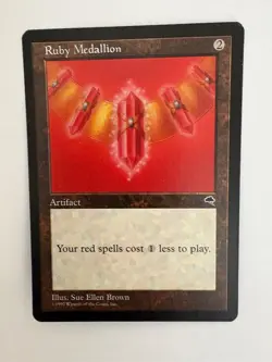 Ruby Medallion MTG Tempest Unplayed NM Very Nice Vintage Card - Image 1