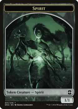 Spirit Colorless 1x TOKEN MtG ENGLISH Eternal Masters SP/NM - Image 1