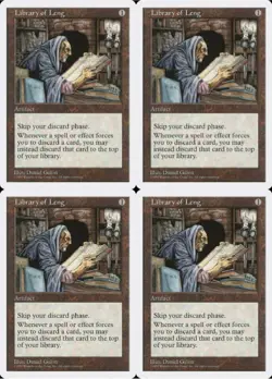 MTG Library of Leng x4 5th Fifth Edition Uncommon LP Playset - Image 1