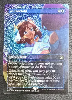 As Foretold (Anime Borderless) (Confetti Foil) Wilds of Eldraine MTG NM Magic - Image 1