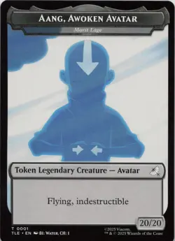 Aang, Awoken Avatar - Marit Lage // Treasure Double-Sided Token T Avatar: NM MTG - Image 1