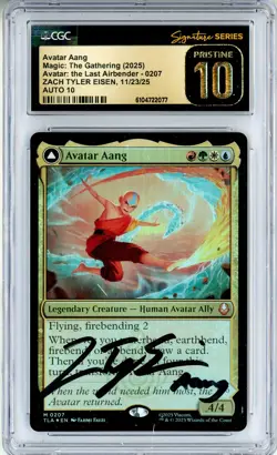 CGC Pristine 10 Auto 10 Zach Tyler Eisen Avatar Aang Avatar: The Last Airbender - Image 1