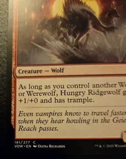 Hungry Ridgewolf 161/277 Common Innistrad: Crimson Vow Magic: The Gathering - Image 4