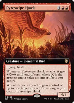 MTG - BLC - Pyreswipe Hawk (Extended Art) - Reg - Image 1