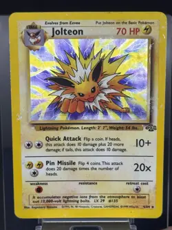 Jolteon 4/64 Jungle Set Unlimited (1999) Holo Rare Vintage WOTC Pokemon TCG - Image 1