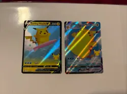 Surfing Pikachu V & VMAX Full Art Pokemon Celebrations 25th Anniversary NM - Image 2