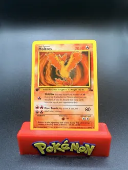1999 Moltres 1st Edition Fossil Set 27/62 Non-Holo - Pokemon TCG Near Mint (NM) - Image 1