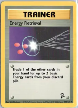 Pokemon Energy Retrieval 081/102 Base Set Uncommon NM TCG - Image 1