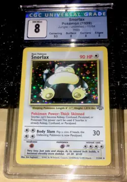 1999 POKEMON JUNGLE SNORLAX #11 HOLO-CGC 8 NM/MINT- FRESHLY GRADED-NICE! - Image 1