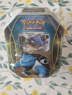 Pokemon TCG 2014 Blastoise EX Power Trio Tin SEALED 4 Booster Packs 820650109195 - Image 1