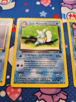 Dark Blastoise Wartortle Squirtle Team Rocket Set Lot Vintage Pokemon - LP - Image 3
