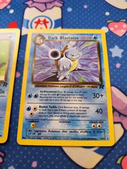 Dark Blastoise Wartortle Squirtle Team Rocket Set Lot Vintage Pokemon - LP - Image 4