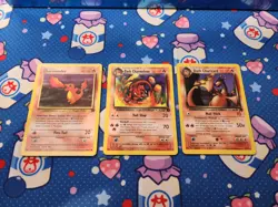 Dark Charizard Charmeleon Charmander Team Rocket Set Lot Vintage Pokemon - LP - Image 1