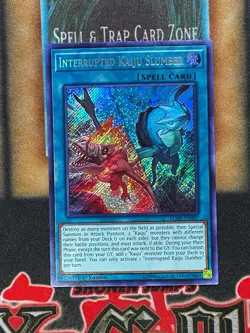 Yugioh Interrupted Kaiju Slumber BLHR-EN087 Secret Rare 1st Ed LP - Image 1