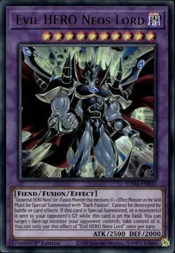 Evil HERO Neos Lord 1st Ed Ultra Rare SUDA-EN031 Yu-Gi-Oh! - Image 1