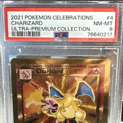 Pokemon 2021 Gold Celebrations Ultra-Premium Collection Charizard #4 PSA 8 - Image 3
