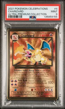 2021 POKEMON CELEBRATIONS ULTRA-PREMIUM COLLECTION #4 CHARIZARD PSA 9 - Image 1