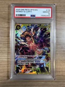 Monkey D. Luffy 2025 One Piece SEC Royal Blood #118 PSA 10 - Image 1