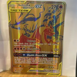 Pokemon TCG Reshiram & Charizard GX Jumbo SM247 Promo Card Near Mint Mint - Image 1