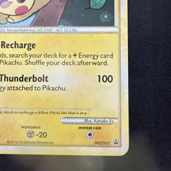 Pokemon TCG Pikachu HGSS03 Black Star Promo Holo Vintage 2010 LP/NM - Image 4