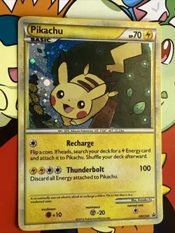 Pokemon TCG Pikachu HGSS03 Black Star Promo Holo 2010 LP/NM - Image 4