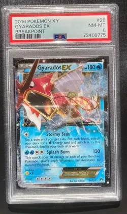 PSA 8 Gyarados Ex 26/122 Pokemon Breakpoint Ultra Holo Rare TCG NM - Image 1