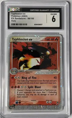Pokemon Typhlosion EX TCG Ultra Rare Holo Card 99/100 Sandstorm CGC 6 - Image 1